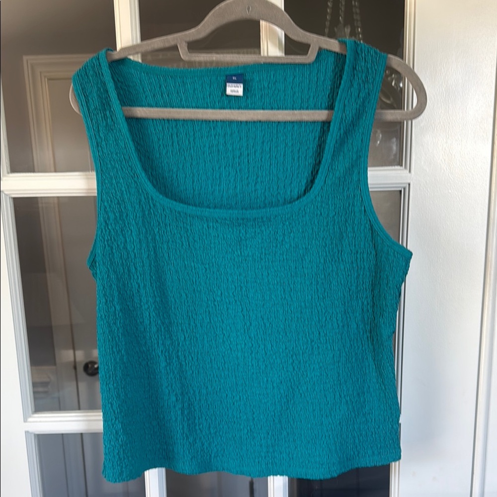 Old Navy Teal Tank Top with Breathable Fabric